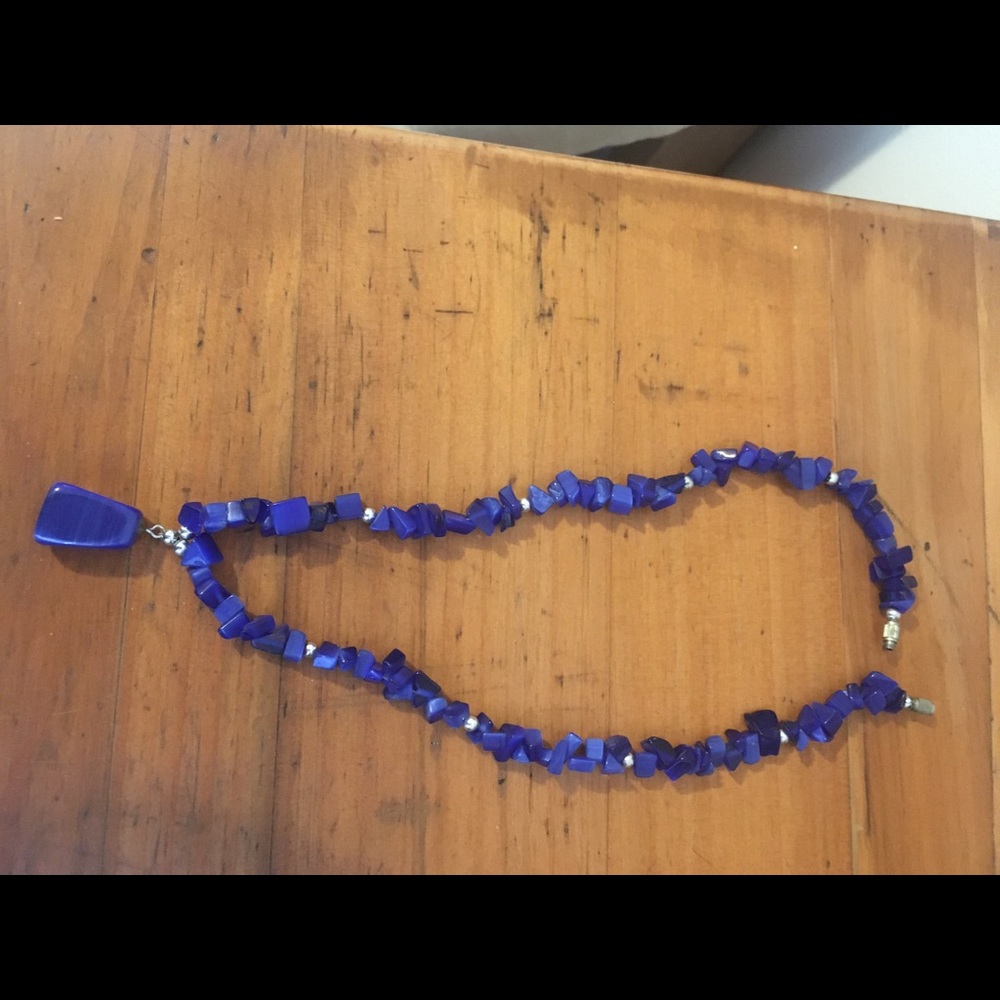 Blue stone necklace